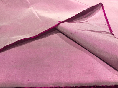 Silk Dupioni fabric magenta pink x ivory  color 54" wide DUP423