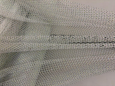 Rhinestone Mesh, Stretchable Fabric Crystal Diamond Stretch Crystal Fishnet Sheets available in 2 colors pink and white [18428/29]