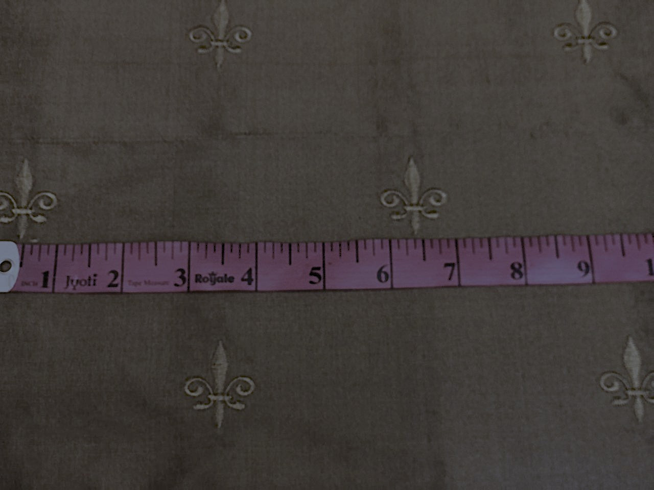 Silk dupioni embroidery  dull gold with gold motif DUPE48A