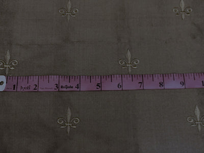 Silk dupioni embroidery  dull gold with gold motif DUPE48A