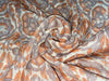 Chiffon printed  cream peach grey color fabric 58" wide [15450]