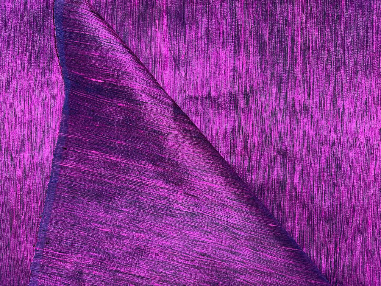 SILK Dupioni FABRIC 2 ply silk 54&quot;-orange/pink/black ,purple/golden brown ,brown/golden cream and purple x pink DUPNEWS14