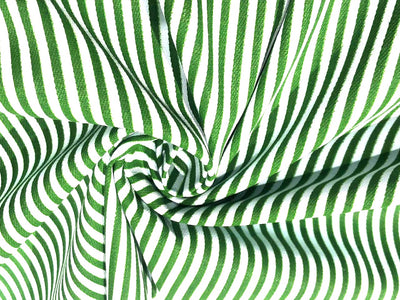 100% Cotton Denim GREEN STRIPE  PRINT Fabric 58" wide  AMAZING FOR SHIRTS [17076]