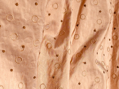 100% Silk dupioni silk  golden peach  embroidery 54" wide DUPE69[2]