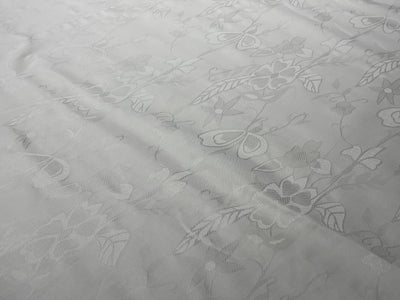 Organic Jasmin Jacquard Fabric raised, intricate floral patterns in 2 designs [18822/23]