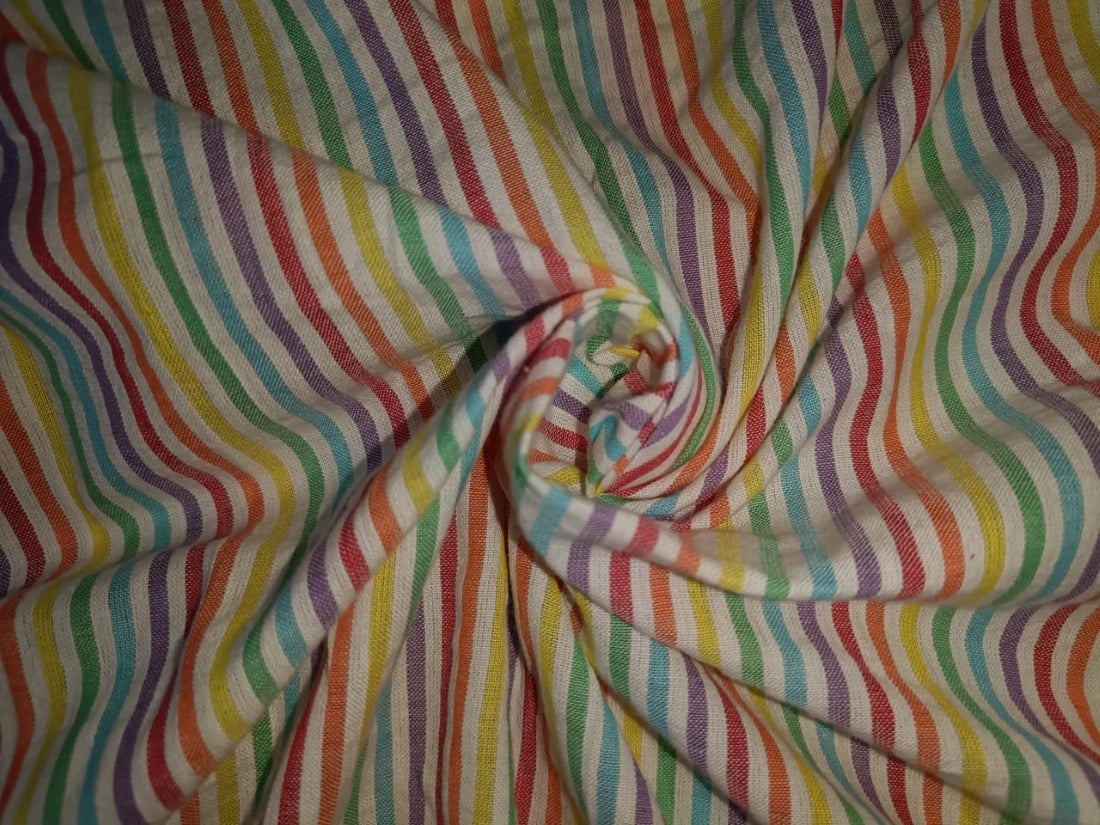 100% Cotton Fabric Multi color stripe 58" wide