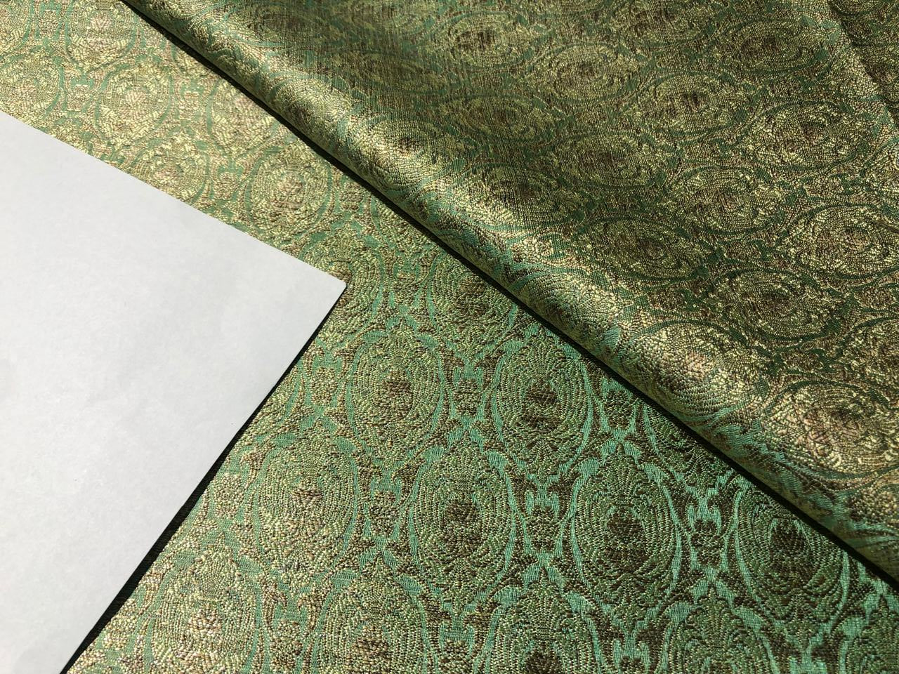 Silk Brocade fabric  jacquard  available in 2 colors mint and old rose BRO1004[4/5]