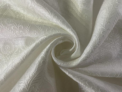 Silk Brocade fabric WHITE 58" wide BRO903[3]