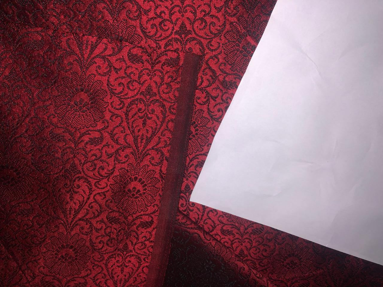 BROCADE MAROON X BLACK COLOUR 44" wide available in 4 colors red,purple,green and blue BRO327[1/2/3/4]