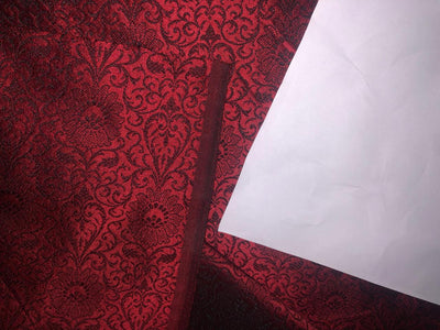 BROCADE MAROON X BLACK COLOUR 44" wide available in 4 colors red,purple,green and blue BRO327[1/2/3/4]