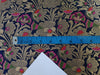 Silk Brocade fabric navy, pink, orange, green x metallic gold jacquard 44" WIDE BRO902[4]