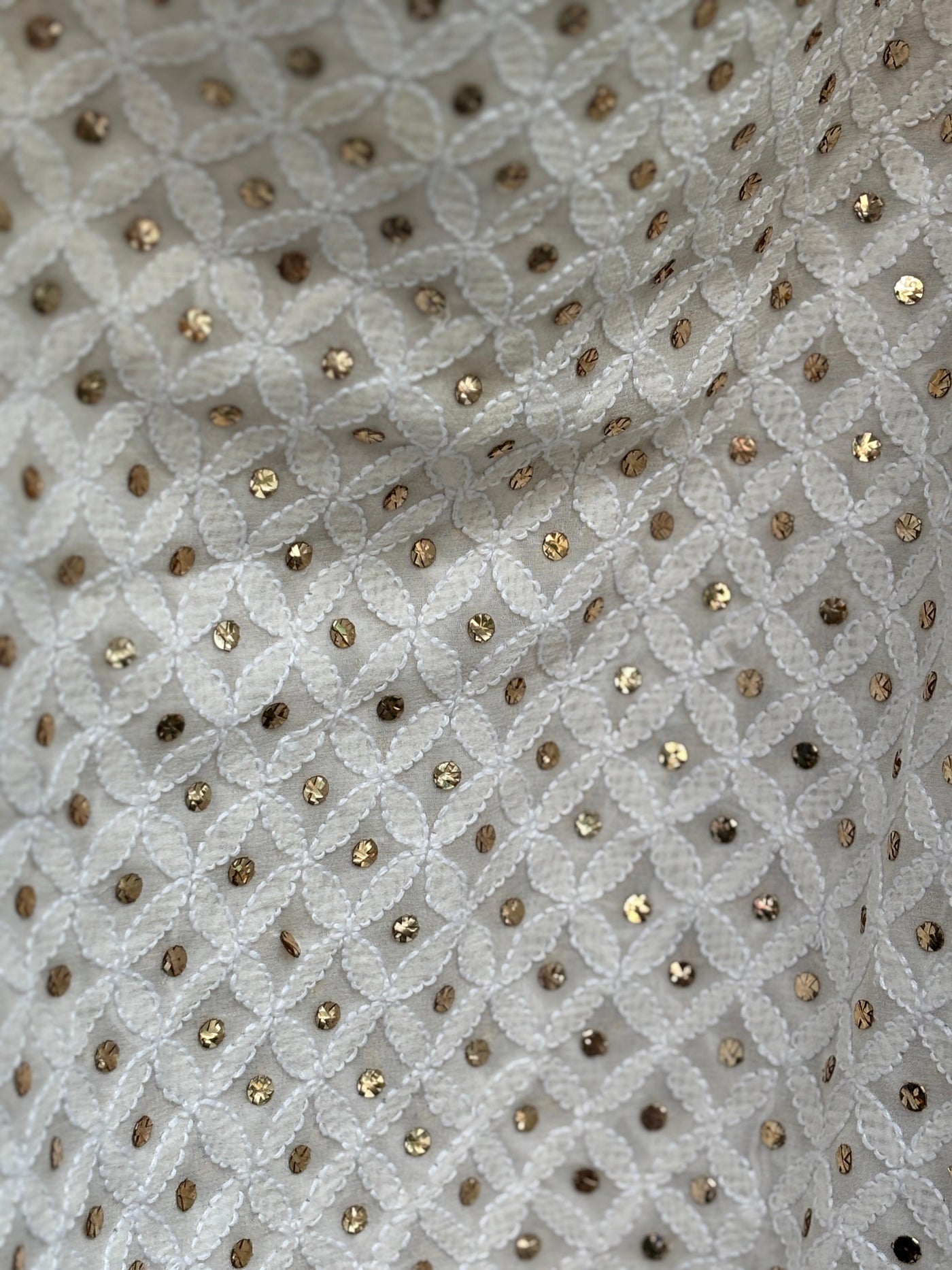 Indian Mukesh Embroidery, 44" wide and 3 yards long.[17689]