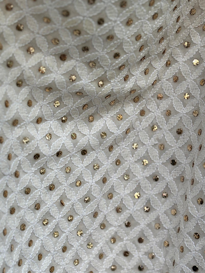 Indian Mukesh Embroidery, 44" wide and 3 yards long.[17689]