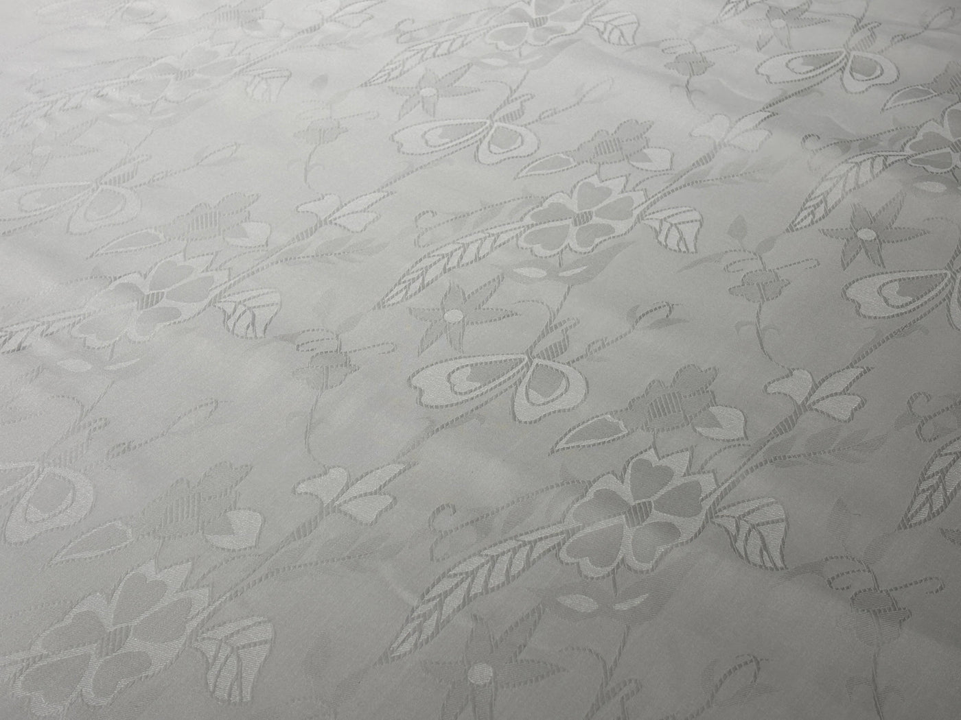 Organic Jasmin Jacquard Fabric raised, intricate floral patterns in 2 designs [18822/23]