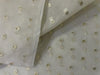 Silk organza fabric 44" wide with gold jacquard dot motifs~ 30-40 gm ~ Semi Sheer [11005]
