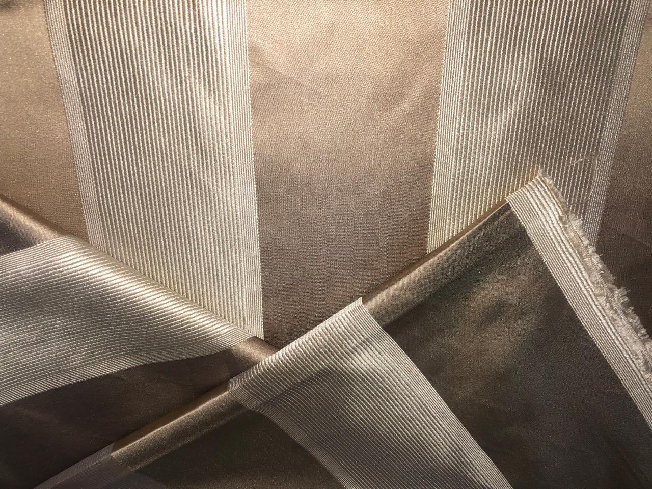 100% silk TAFETTA GOLD X  GOLD  STRIPES TAFNEWS25[2]