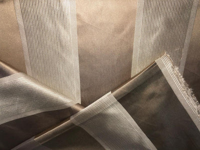 100% silk TAFETTA GOLD X  GOLD  STRIPES TAFNEWS25[2]