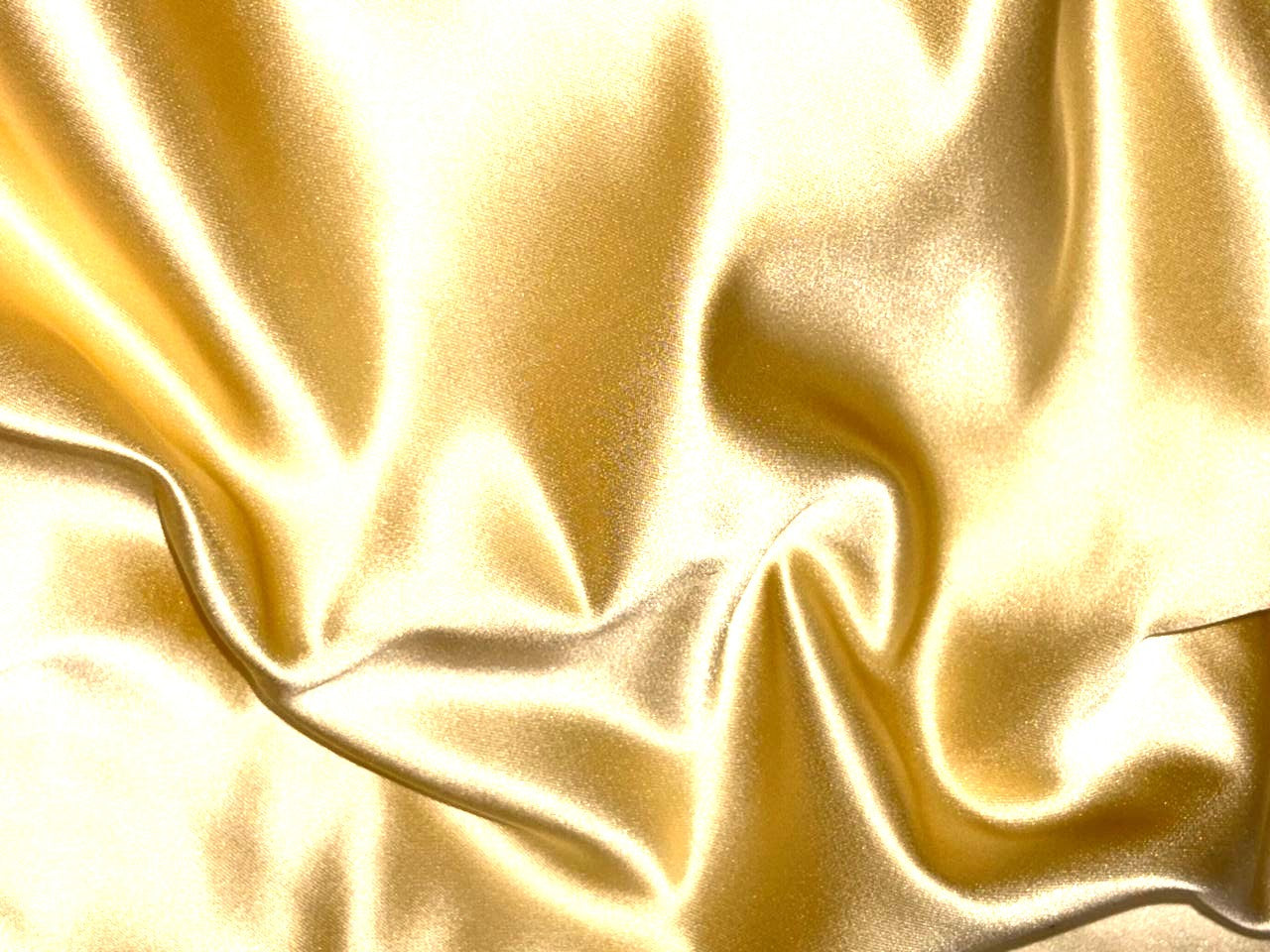 100% SILK DUTCHESS SATIN 48 momme light golden yellow  54" wide [18374]