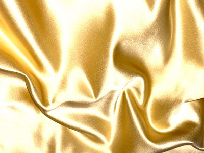 100% SILK DUTCHESS SATIN 48 momme light golden yellow  54" wide [18374]
