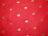 100% Silk Brocade Fabric Red x Metallic Gold color 44" wide BRO772B[5]