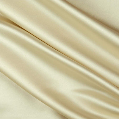 100% SILK DUTCHESS SATIN 48 momme light  ivory tusk  54" wide [18375]