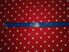 100% Cotton  Twill fabric red with ivory star motif color 58" wide [15121]