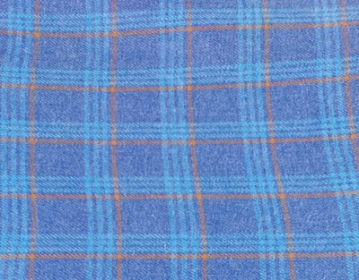 Light weight Suiting shades of blue plaids TWEED Fabric 58" [2601]