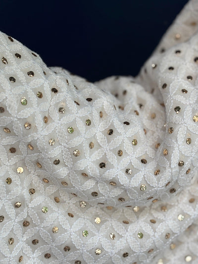 Indian Mukesh Embroidery, 44" wide and 3 yards long.[17689]