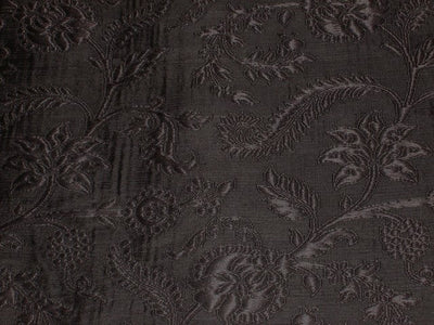 Pure Heavy Silk Brocade Fabric Jet Black colour 36'' bro153[4]