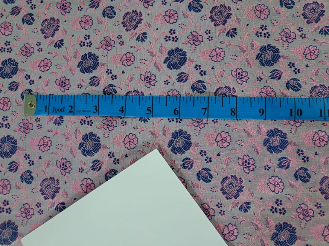 Brocade jacquard fabric pink mauve floral color 44" wide BRO874[2]