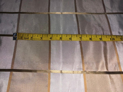 100% silk TAFETTA SHADES OF SAGE GREEN AND OLIVE X GOLD  Plaids TAFNEWC17