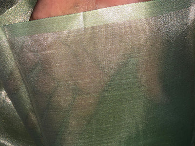 Tissue fabric available in 4 colors salmon pink,green,gold glitter and yellow gold color 44" wide [17139/40/421/42]