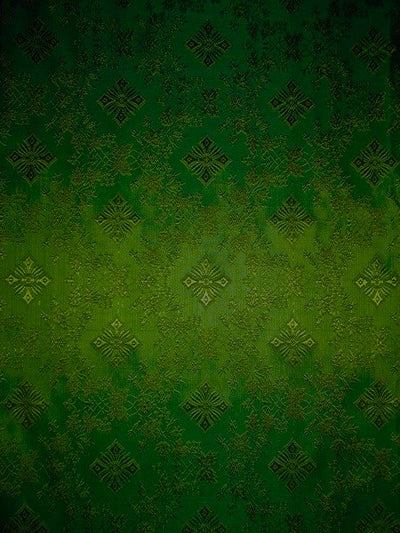 Silk Brocade Vestment Fabric Green color BRO155[5]