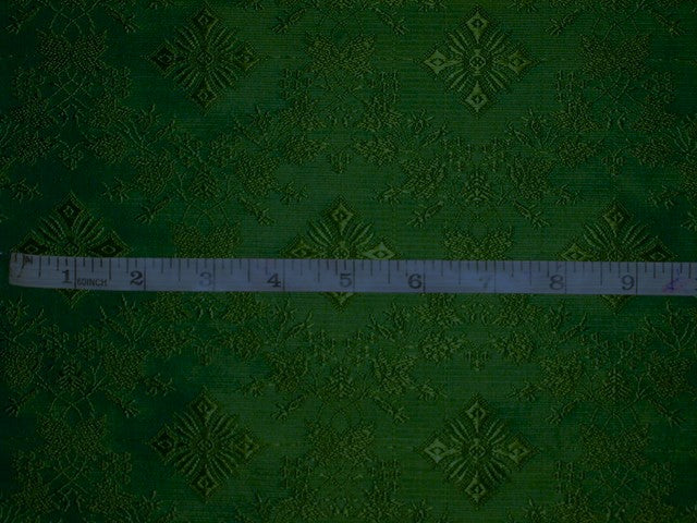 Silk Brocade Vestment Fabric Green color BRO155[5]