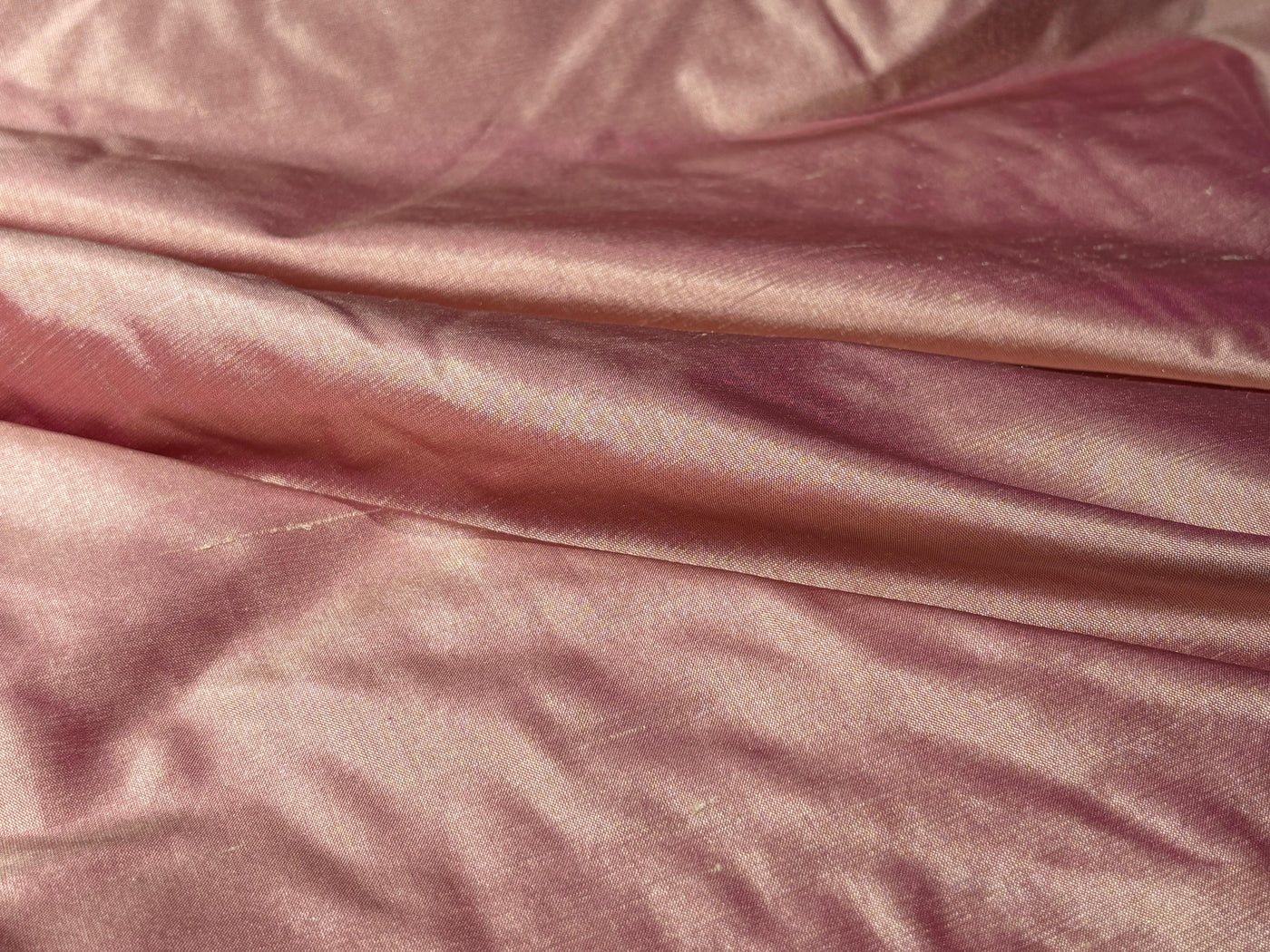 100% pure silk dupioni fabric PEACH X GOLD COLOR 54" WIDE DUP147[1]