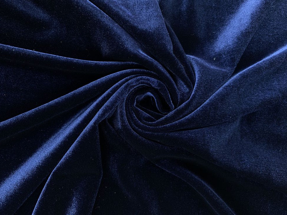 Silk  Imported Plush Blue Velvet Fabric ~ 44&quot; wide [18610]
