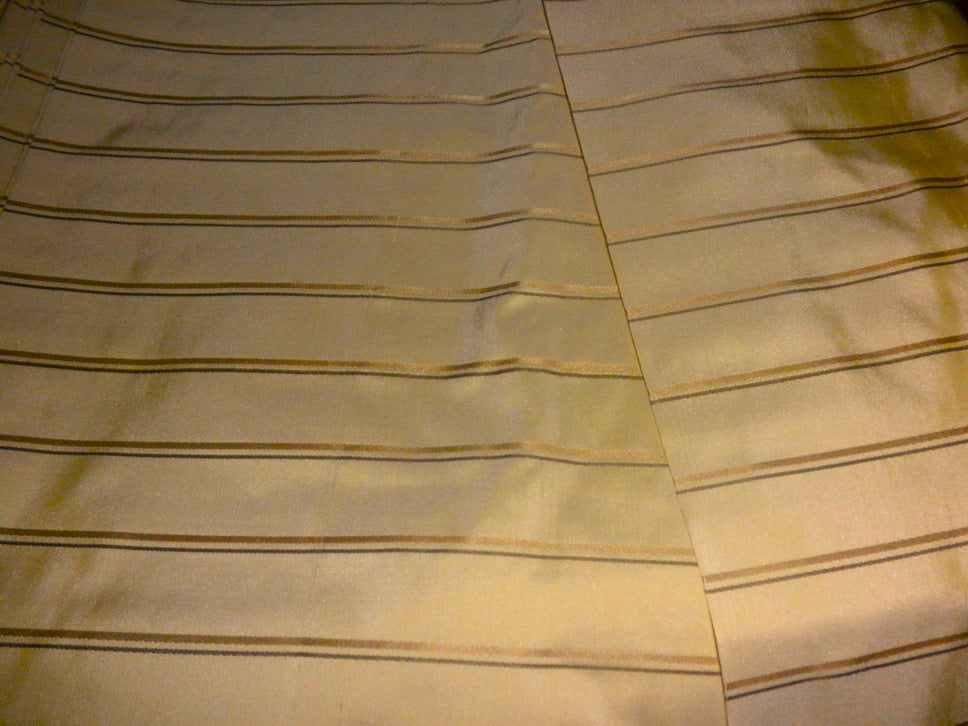 Silk dupioni fabric beige colour with satin stripes 54" wide DUPSS1[2]