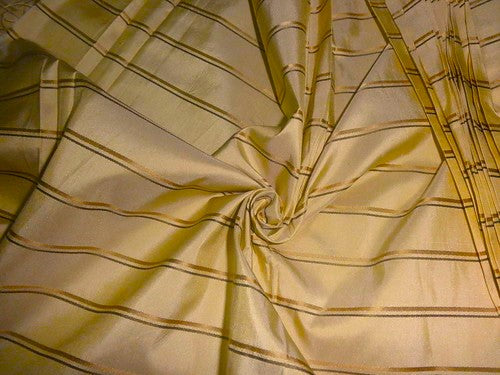Silk dupioni fabric beige colour with satin stripes 54" wide DUPSS1[2]