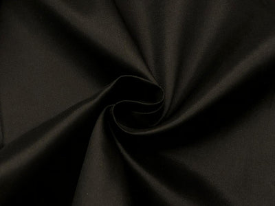 100% Silk Twill BLACK fabric 80 Grams 44" wide 93.83 momme [18579]