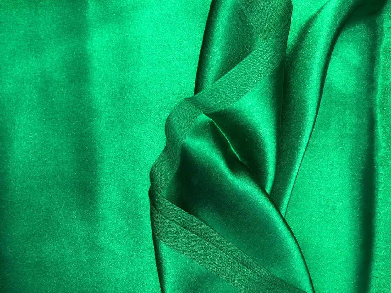 100% Pure Silk 100 grams satin 44"wide fabric available in 3 colors green, dark brown and light brown