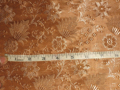 Silk Brocade fabric Golden Brown 44" wide BRO160[3]
