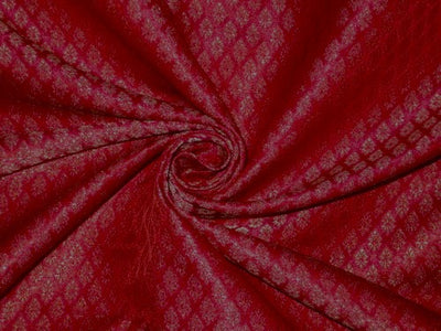 SILK BROCADE FABRIC Watermelon Pink color 44" wide BRO167[1]