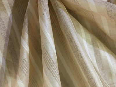TUSSAR SILK FABRIC WITH SILK STRIPES 44" WIDE [6960]