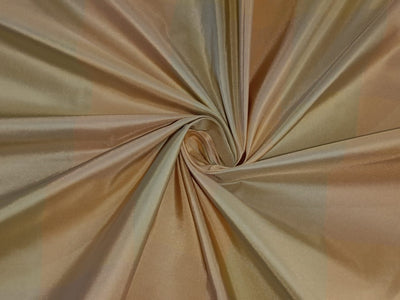 SILK TAFFETA FABRIC Olive Green Peachy orange plaids 54" wide TAF#C14[2]