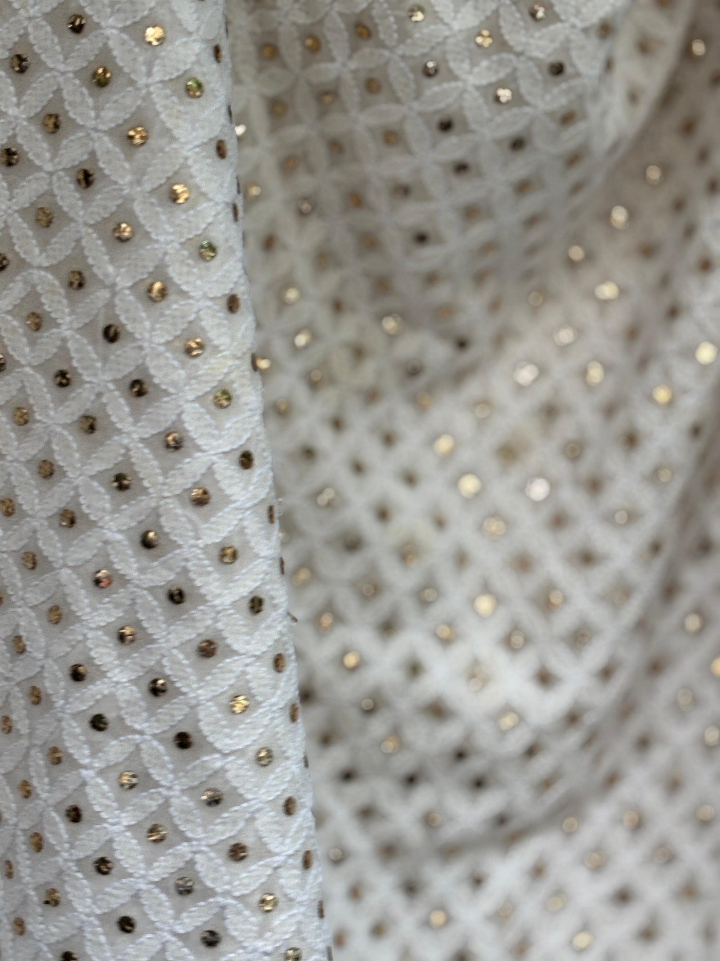 Indian Mukesh Embroidery, 44" wide and 3 yards long.[17689]