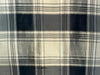 Silk Dupioni Ribbed Grey x black x cream color Plaids Fabric DUP#C94[2]