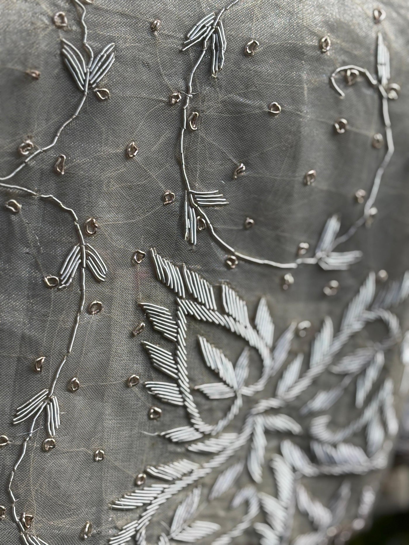 Table  Cover in gold tissue square 37 inch x 37 inch full zardozi embroidered gold [17688]