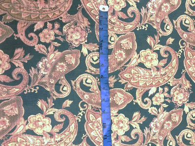 Linen Print paisley available in 2 colors teal and mustard colors [18560/90]