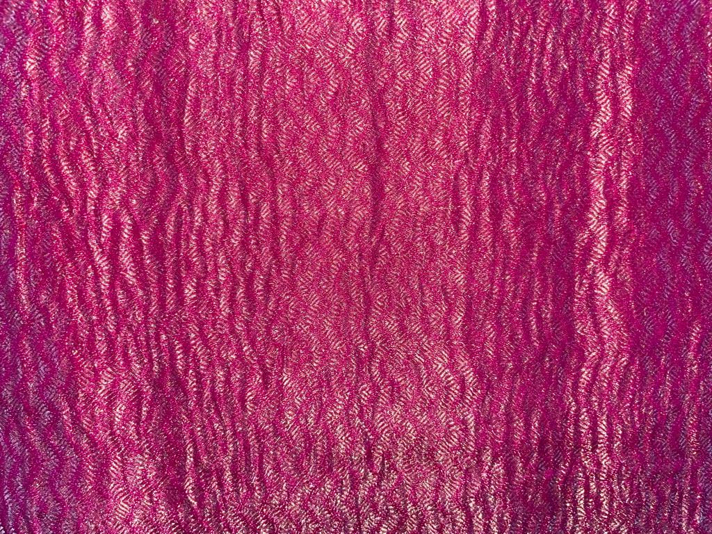 Tissue organza Crinkled [crushed] fabric 44" wide available in FOUR COLORS [ PURPLE /PINK /GOLD /INK BLUE]