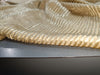 Devore Embossed Viscose Burnout Velvet fabric golden beige self stripes 44" wide [10666]